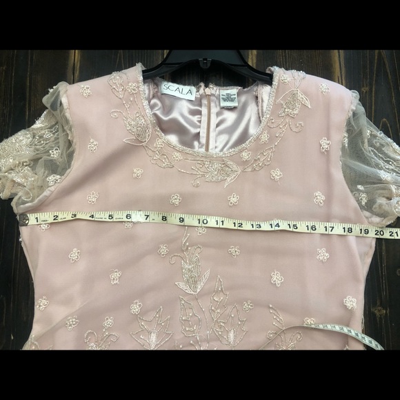 SCALA Beautiful Pale Pink Mother of the Bride Dress Sz XL - Picture 7 of 12